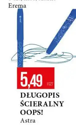 E.Leclerc Długopis ścieralny oops! Astra oferta