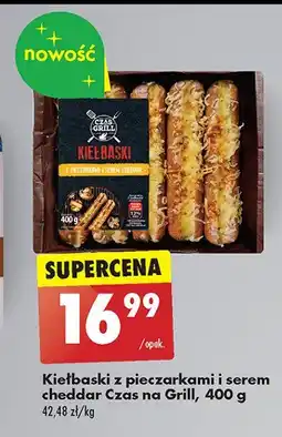 Biedronka Kiełbaski z pieczarkami i serem cheddar Czas na grill oferta