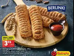 Biedronka Hot dog z parówką berlinką i sosem oferta