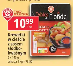 E.Leclerc Krewetki w cieście z sosem słodko kwaśnym Wiodąca Marka Tables Du Monde oferta