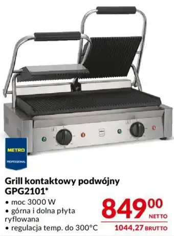 Makro Grill kontaktowy podwójny GPG2101 oferta