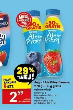 Twój Market Jogurt Ale Pitny Danone, 270 g + 30 g gratis oferta