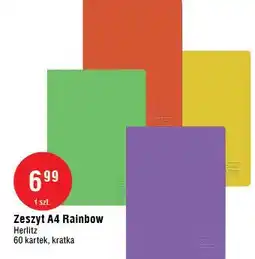 E.Leclerc Zeszyt a4 60 kartek kratka rainbow Herlitz oferta
