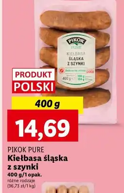 Lidl Kiełbasa śląska z szynki Pikok pure oferta