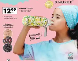 Biedronka Butelka szklana w pokrowcu 500 ml Smukee oferta
