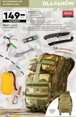 Biedronka Plecak militarny 35 l z wyposażeniem Setty oferta