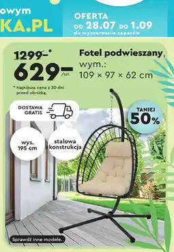 Biedronka Fotel podwieszany oferta