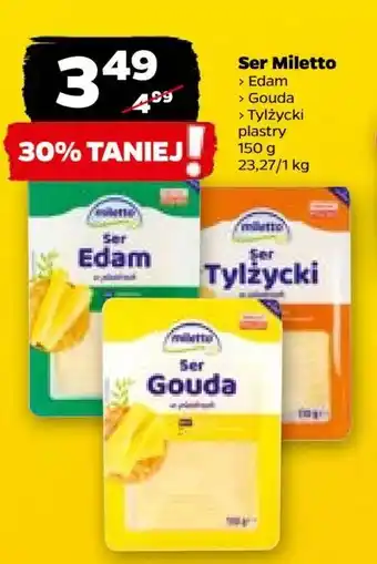 Netto Ser tylżycki plastry Miletto oferta