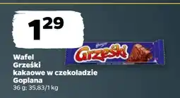 Wafelek kakaowy w czekoladzie deserowej Grześki