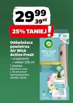 Netto Odświeżacz powietrza oceaniczny powiew i rajska wanilia Air Wick Active Fresh oferta