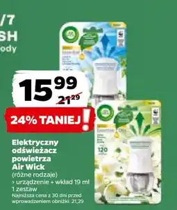 Netto Urządzenie + wkład białe kwiaty Air Wick Electric Essential Oils oferta