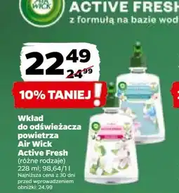 Netto Odświeżacz powietrza oceaniczny powiew i rajska wanilia Air Wick Active Fresh oferta