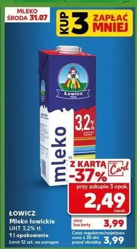 Kaufland Mleko 3.2 % Łowicz 1906 Łowickie oferta