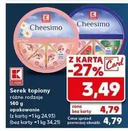 Kaufland Ser topiony classic K-Classic Cheesimo oferta