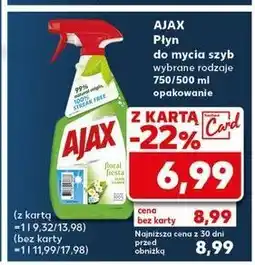 Kaufland Płyn do szyb wiosenny bukiet zapas Ajax Floral Fiesta oferta