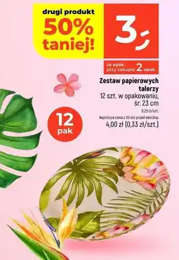 Dealz Talerze papierowe 23 cm oferta