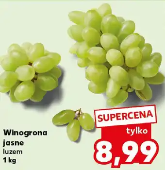 Kaufland Winogrona jasne luzem 1 kg oferta