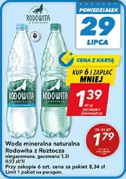 Woda mineralna naturalna Rodowita z Roztocza 1,5l