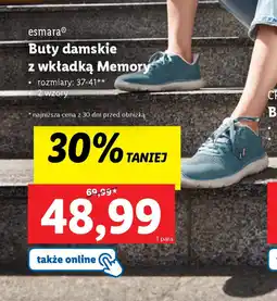 Lidl esmaraⓇ Buty damskie z wkładką Memory oferta