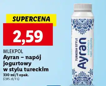 Lidl MLEKPOL Ayran - napój jogurtowy w stylu tureckim 330 ml oferta