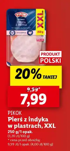 ΡΙΚΟΚ Pierś z indyka w plastrach, XXL 250 g