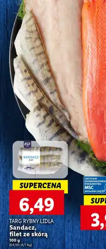 Lidl TARG RYBNY LIDLA Sandacz, filet ze skórą 100 g oferta