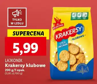 Lidl LAJKONIK Krakersy klubowe, 200 g oferta