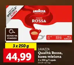 Lidl LAVAZZA Qualità Rossa, kawa mielona, 3 x 250 g oferta