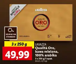 Lidl LAVAZZA Qualità Oro, kawa mielona, 100% arabika, 3 x 250 g oferta