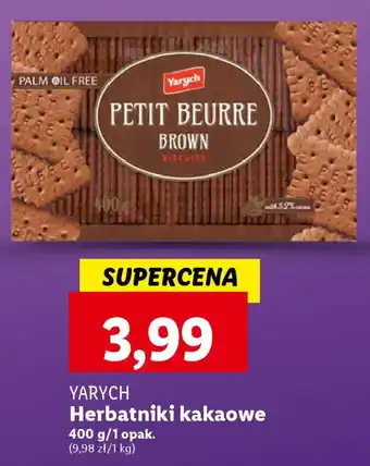 Lidl YARYCH Herbatniki kakaowe, 400 g oferta