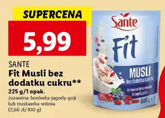 Lidl SANTE Fit Musli bez dodatku cukru, 225 g oferta