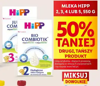 Lidl MLEKA HIPP 2, 3, 4 LUB 5, 550 g oferta