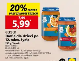 Lidl GERBER Danie dla dzieci po 12. mies. życia, 250 g oferta
