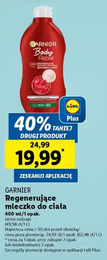 Lidl GARNIER Regenerujące mleczko do ciała, 400 ml oferta
