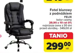Carrefour Fotel biurowy z podnóżkiem FELIX oferta