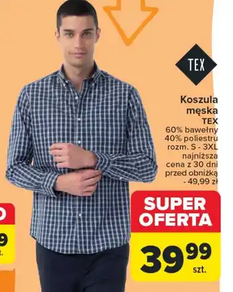 Carrefour Koszula męska TEX oferta