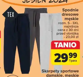 Carrefour Spodnie dresowe męskie oferta
