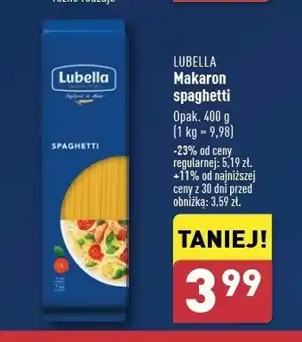 ALDI Makaron spaghetti Lubella makaron oferta