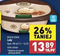 ALDI Lody bakaliowe Bracia koral lody jak dawniej oferta