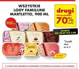 Biedronka Lody truskawska ze śmietanką Marletto oferta