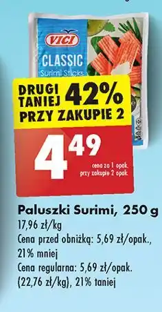 Biedronka Paluszki krabowe surimi Vici oferta