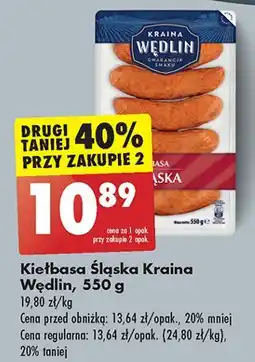 Biedronka Kiełbasa śląska Kraina Wędlin oferta