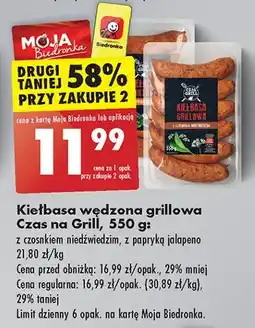 Biedronka Kiełbasa grillowa z papryką jalapeno Czas Na Grill oferta