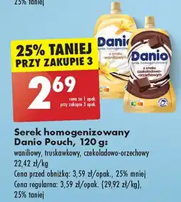 Biedronka Serek czekoladowo-orzechowy saszetka Danone Danio oferta