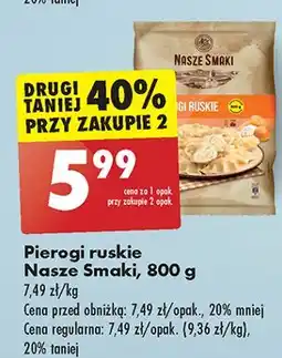 Biedronka Pierogi ruskie Nasze Smaki oferta