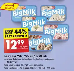 Biedronka Lody bakalia Algida Big Milk oferta