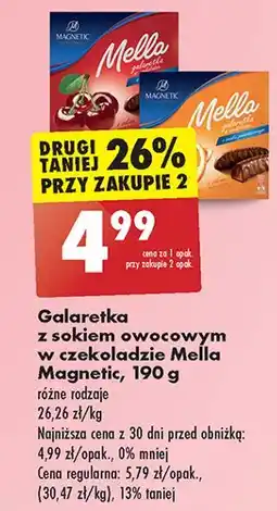Biedronka Galaretka w czekoladzie wiśniowa Magnetic Mella oferta
