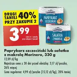 Biedronka Sałatka z makrelą pikantna Marinero oferta