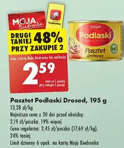 Biedronka Pasztet drobiowy Drosed Podlaski oferta