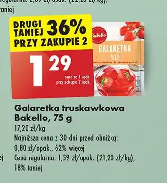 Biedronka Galaretka truskawkowa Bakello oferta